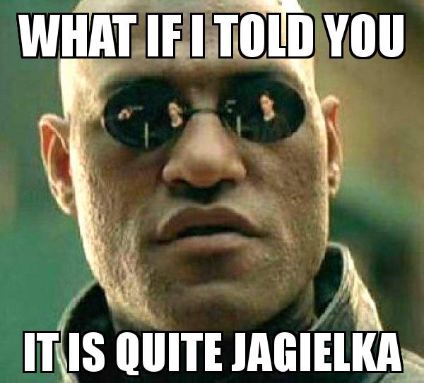 Matrix Morpheus with the caption what if i told you it is quite jagielka