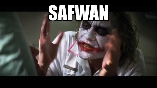 The Joker with the caption safwan 