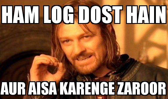 GAME OF THRONES with the caption Ham log dost hain Aur aisa karenge zaroor