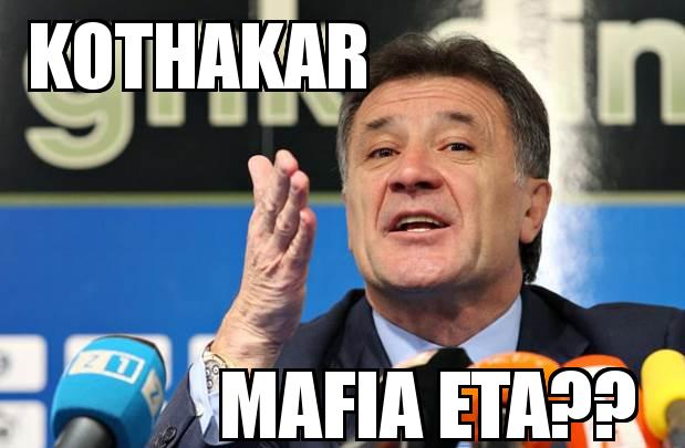 Zdravko Mamic Nabijemc with the caption Kothakar                                 mafia eta??